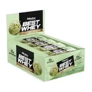 Best Whey Bar 15g Protein · Display 12 un 49g · Pistache & Original
