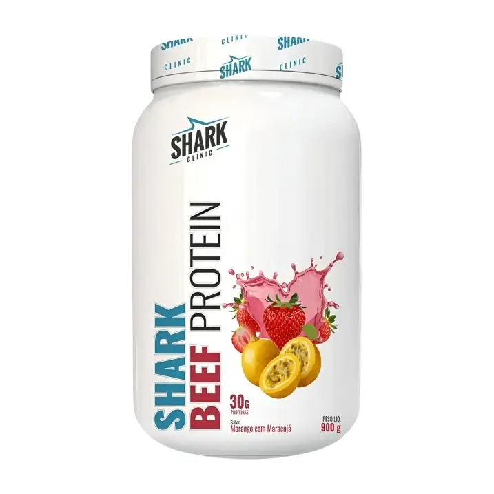 Whey Beef Protein · Pote 900g · Morango com Maracujá