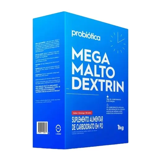 Mega Malto Dextrin · Caixa 1kg · Morango Silvestre