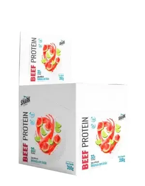 Whey Beef Protein · Display 10 Sachês · 35g - Melancia com Limao