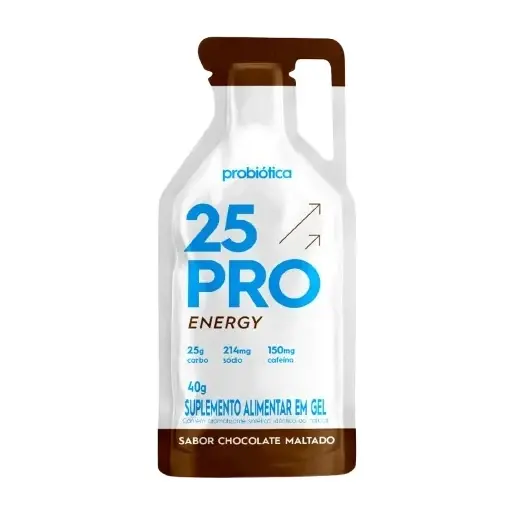 Gel 25pro Energy - Display 10 Sachês · 25g · Chocolate Maltado
