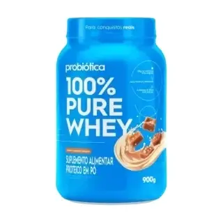 100% Pure Whey · Pote 900g · Caramelo Salgado