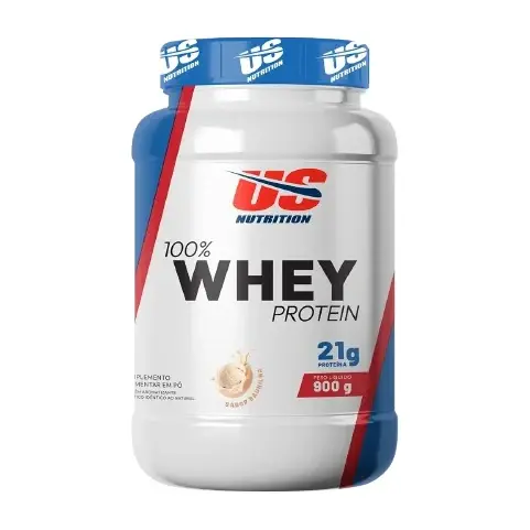 100% Whey · Pote 900g · Baunilha