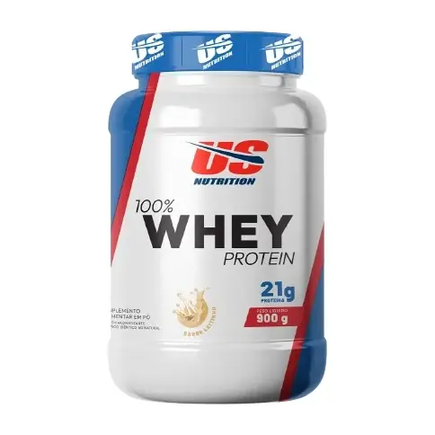100% Whey · Pote 900g · Leite Ninho