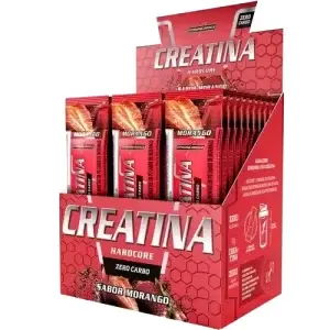 Creatina Hardcore · Display 30 Stcks · 3g - Morango