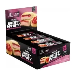Best Whey Bar 15g Protein · Display 12 un 62g · Cheesecake de Morango
