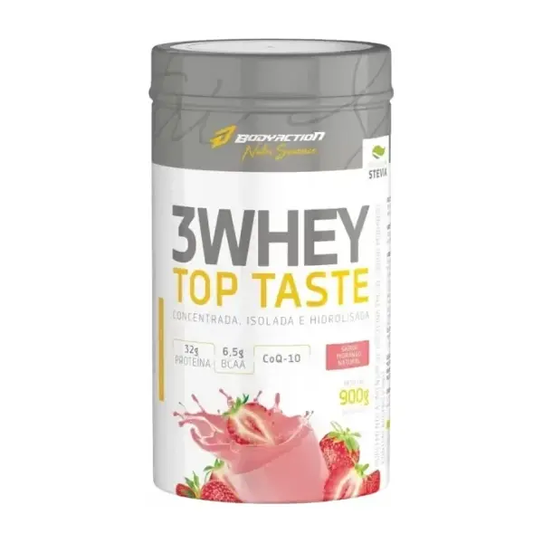 3 Whey Top Taste · Pote 900g · Morango