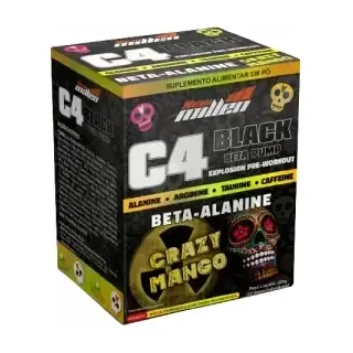 C4 Black Beta Pump Explosion · Display 22 sachês 10g · Crazy Mango