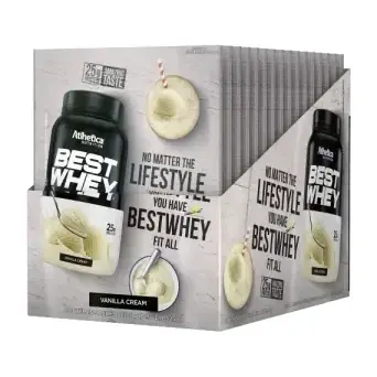 Best Whey · Display 15 sachês 35g · Vanilla Cream