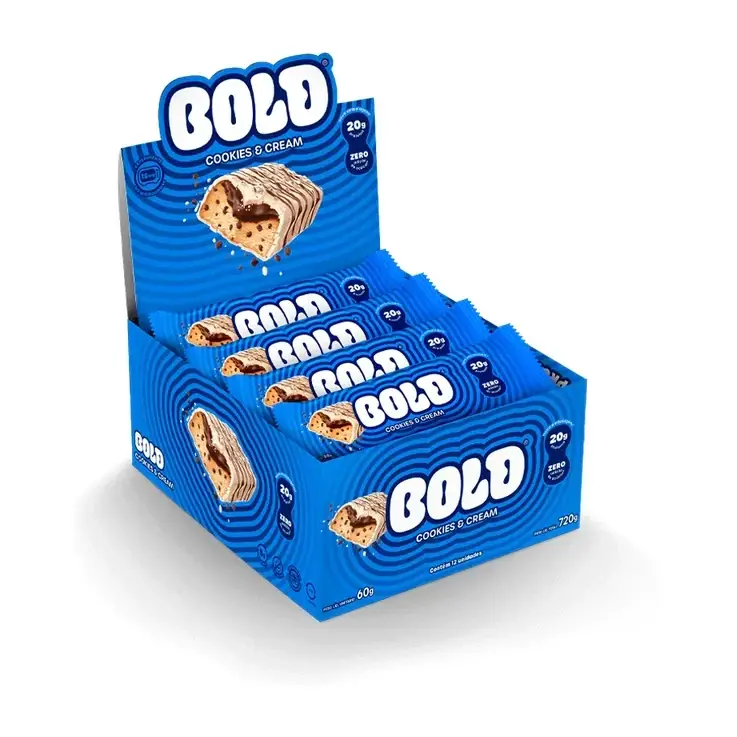 Bold Bar · Display 12 un 60g · Cookies e Cream