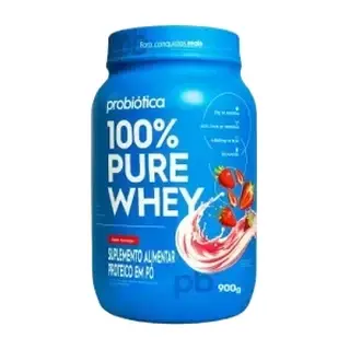 100% Pure Whey · Pote 900g · Morango