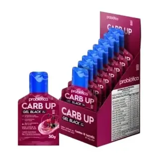 Carb Up Gel Black - Display 10 Sachês · 30g · Guaraná com Açaí