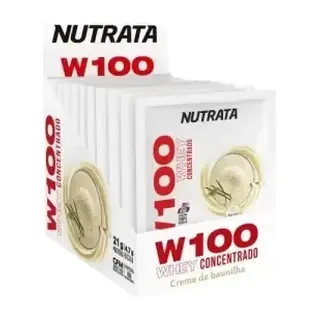 W100 Whey - Display 12 Sachês · 30g · Creme de Baunilha