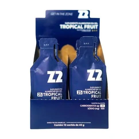 Gel Energetico Z2 · Display 10 un 25g · Frutas Tropicais