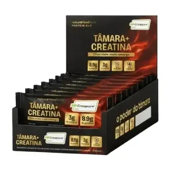 Barra Tamara + Creatina Creapure · Display 12 un 35g · Chocolate Meio Amargo