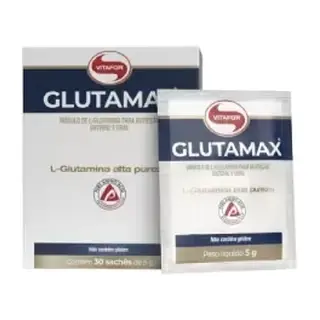 Glutamina Glutamax · Display 30 sachês 5g