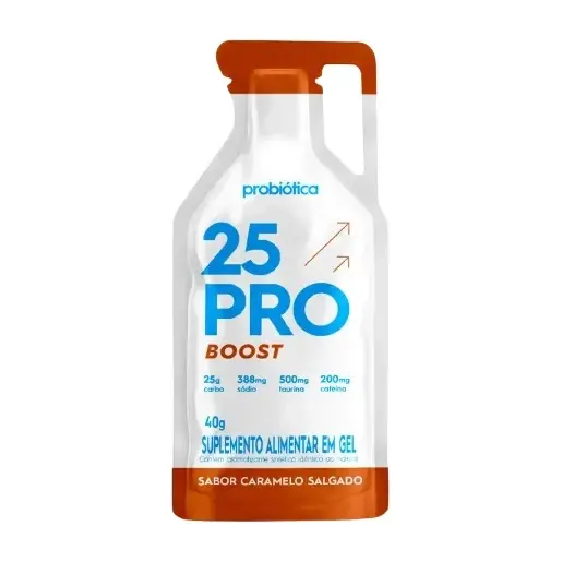 Gel 25pro Boost - Display 10 Sachês · 25g · Caramelo Salgado