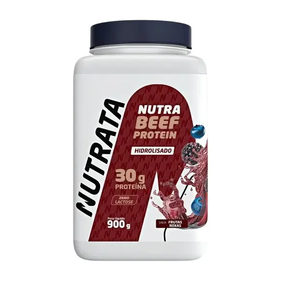 Whey Beef Protein · Pote 900g · Frutas Roxas