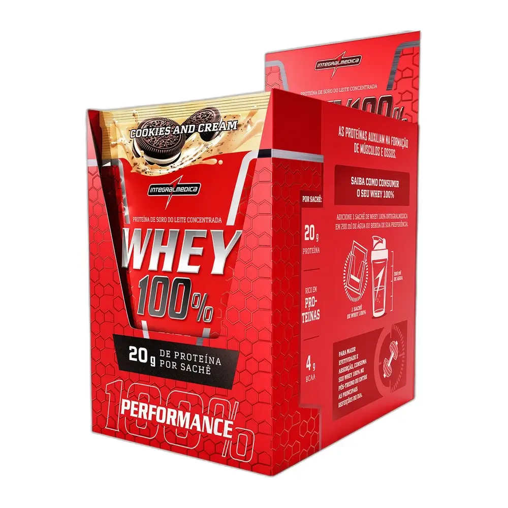 Whey 100% Pure · Display 10 un 20g · Cookies