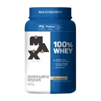 100% Whey · Pote 900g · Cookies e Cream