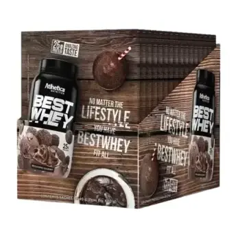 Best Whey · Display 15 sachês 40g · Brigadeiro Gourmet