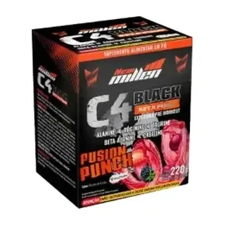 C4 Black Beta Pump Explosion · Display 22 sachês 10g · Fusion Punch